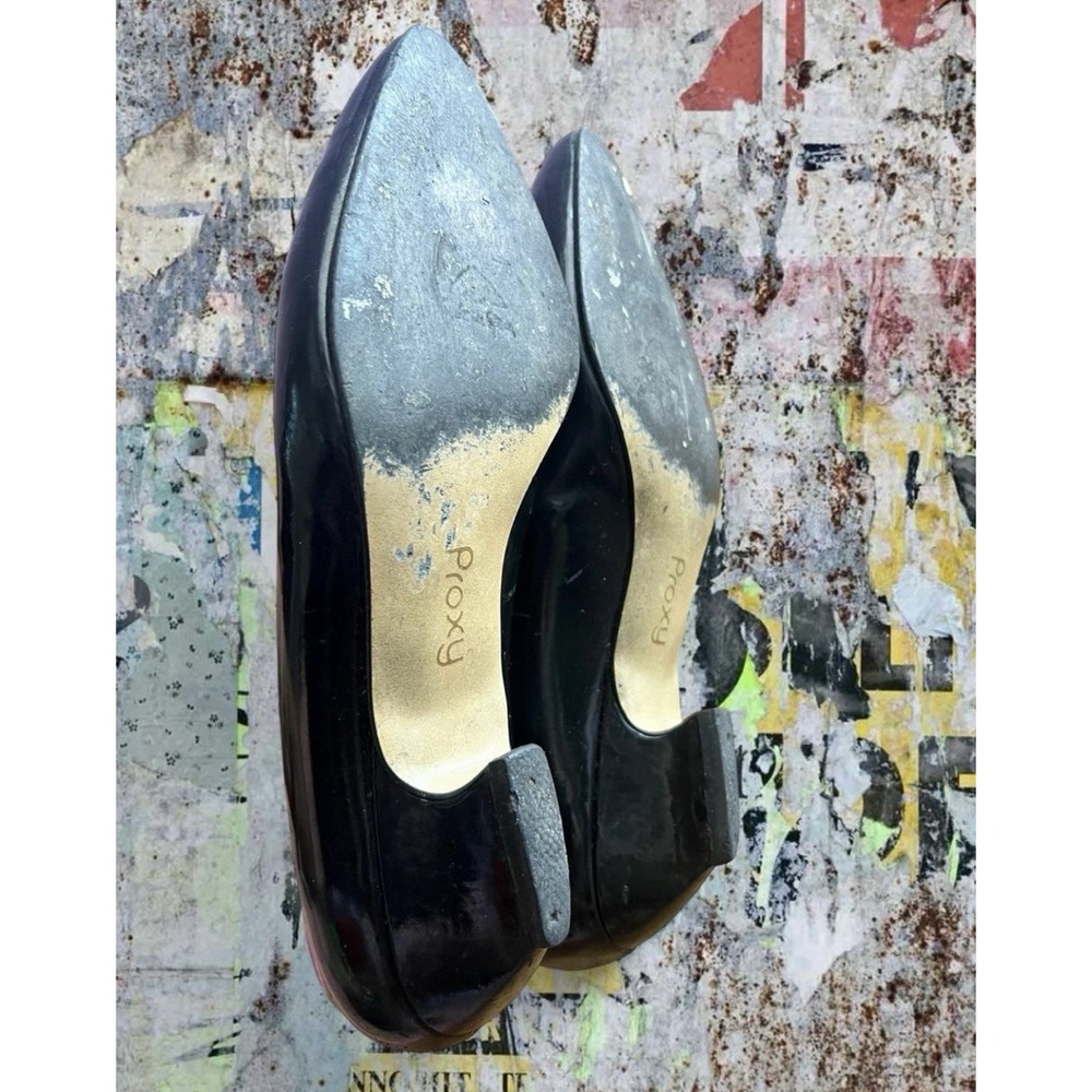 Vintage 1980s Proxy Black And Multicolor Patent Leather Pumps‎ Size 8-8.5 - Picture 6 of 6